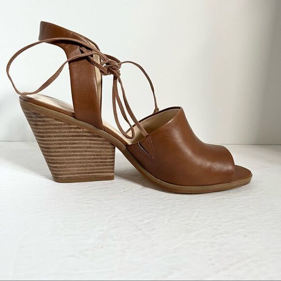 Nine West Women’s Yanka Lace Ankle Strap Sandals, Dark Natural Size 9 - Picture 6 of 14